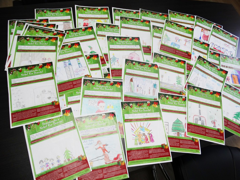 Crianças vencedoras do concurso Desenhando o Natal Rio Deserto serão premiadas nesta semana