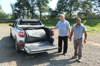 Polícia Militar recebe doação de correias transportadoras das Empresas Rio Deserto