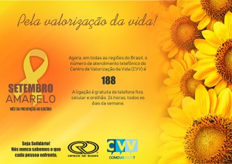 Setembro Amarelo: valorização à vida é destacada nas Empresas Rio Deserto