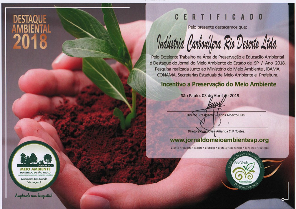 Rio Deserto recebe Selo Verde de Destaque Ambiental