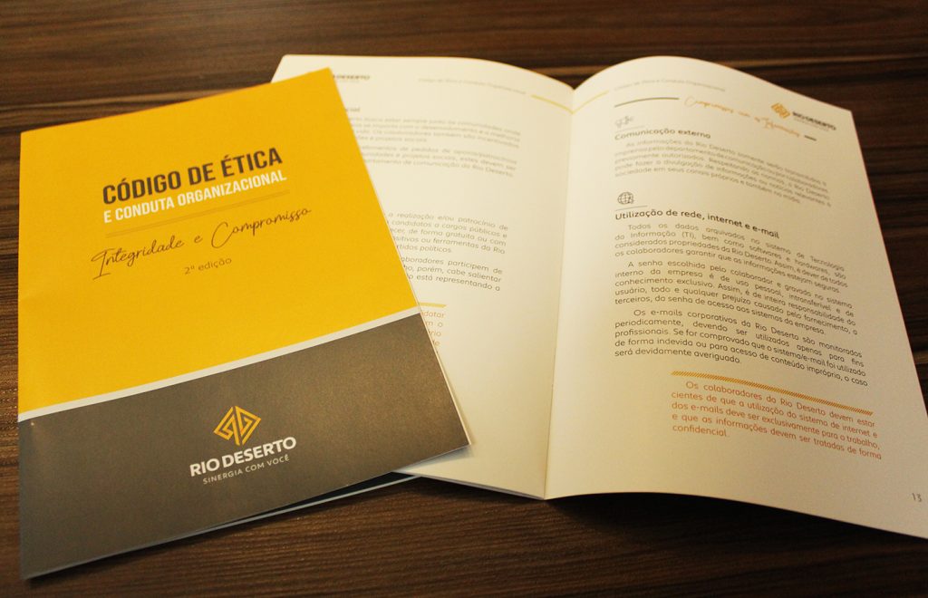 Lançada a 2ª edição do Código de Ética e Conduta Organizacional, da Rio Deserto