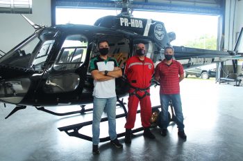 Atividades do Serviço de Atendimento e Resgate Aeromédico do Sul (Sarasul) são apresentadas à Rio Deserto
