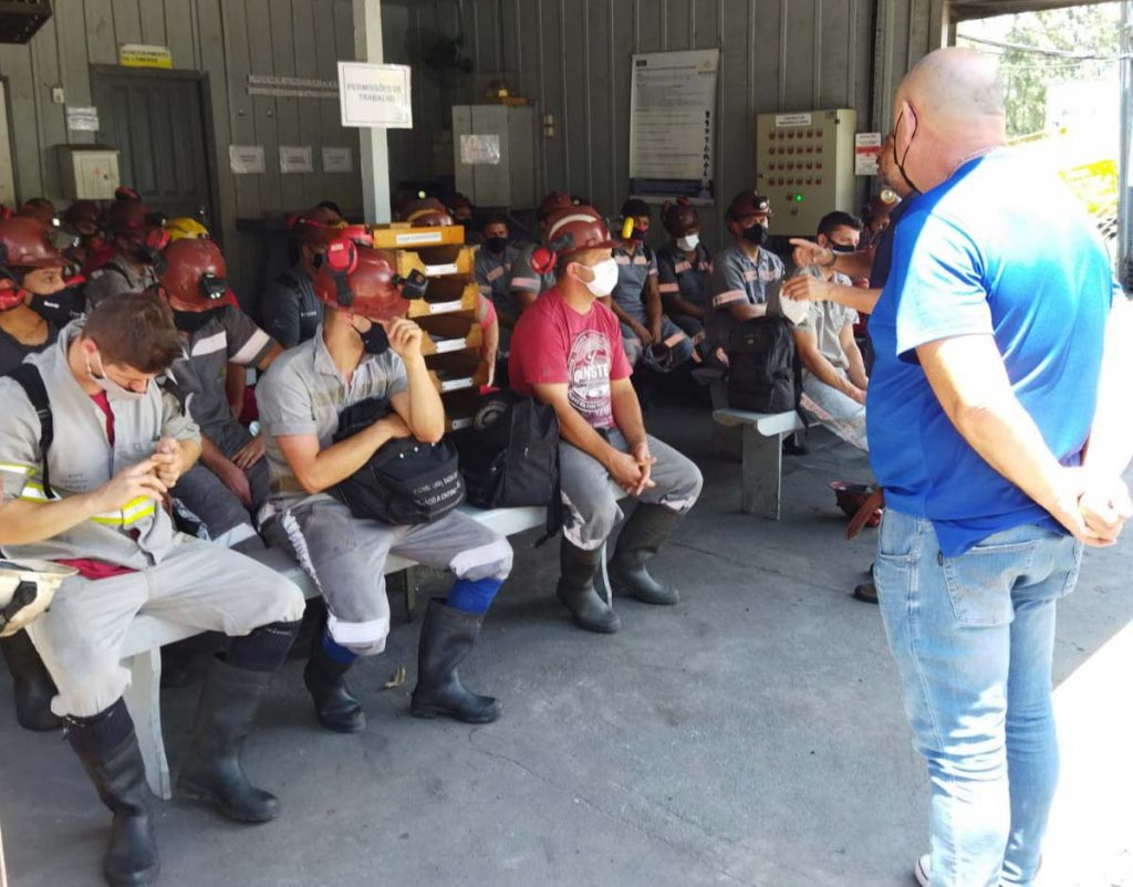 Sindicato e Federação dos Mineiros falam de segurança do trabalho com colaboradores da Mina Cruz de Malta