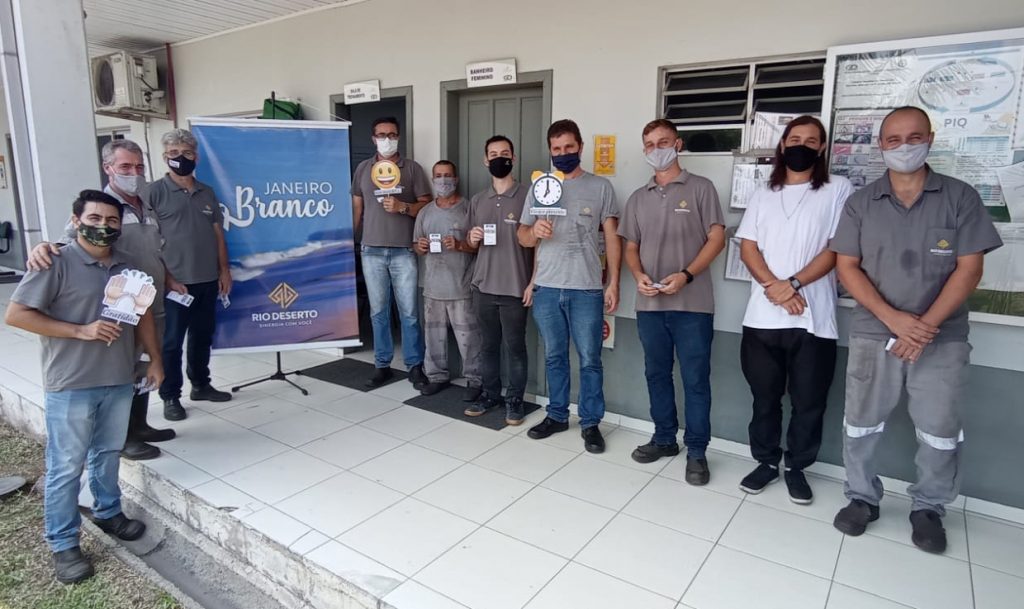 Janeiro Branco: Rio Deserto realiza ações com colaboradores, destacando importância dos cuidados com a saúde mental