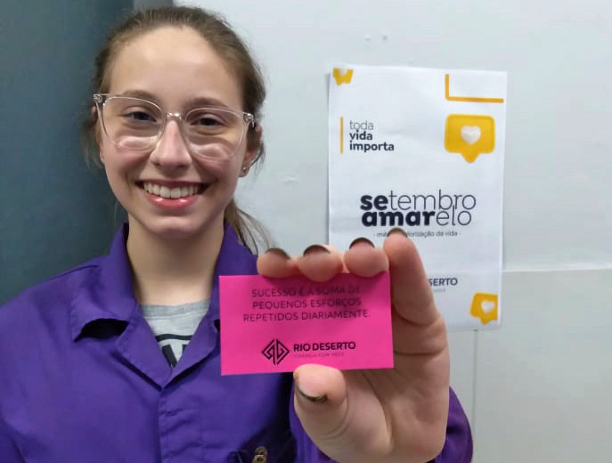 Setembro Amarelo: mensagens e ações inspiram colaboradores da Rio Deserto