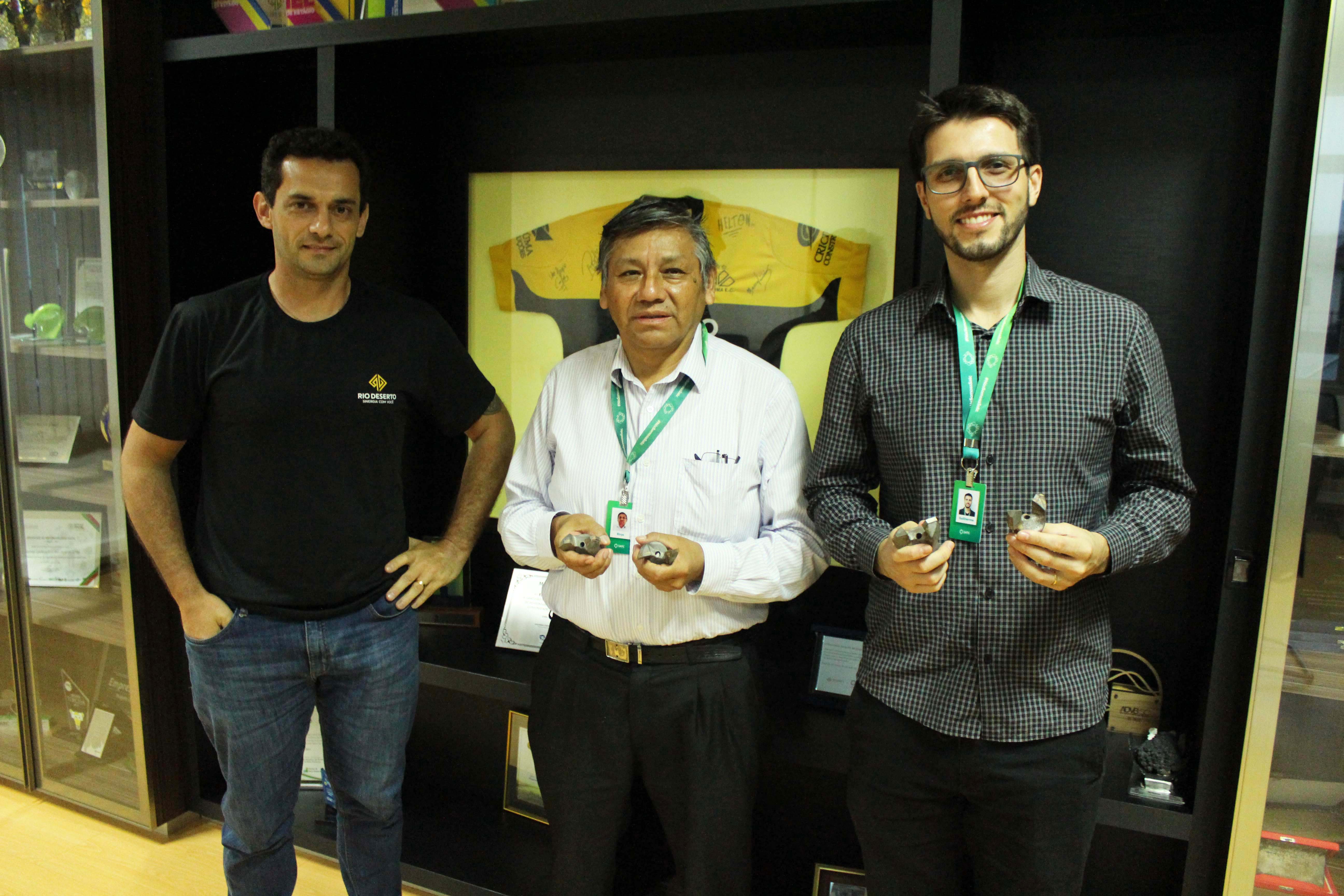 Rio Deserto doa brocas de corte da Perfuratriz de Frente para estudos da UniSatc