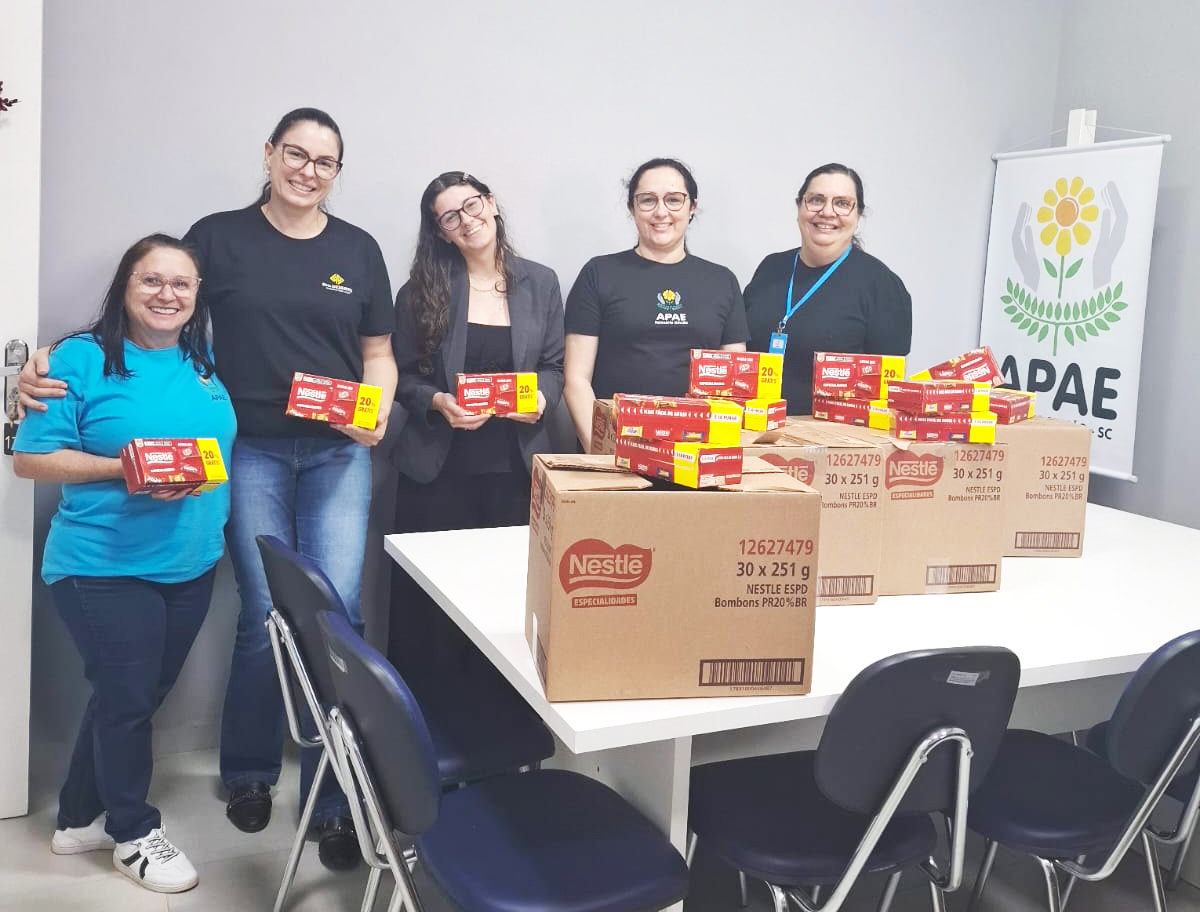 Solidariedade: doações da Rio Deserto beneficiam alunos da Apae de Balneário Rincão