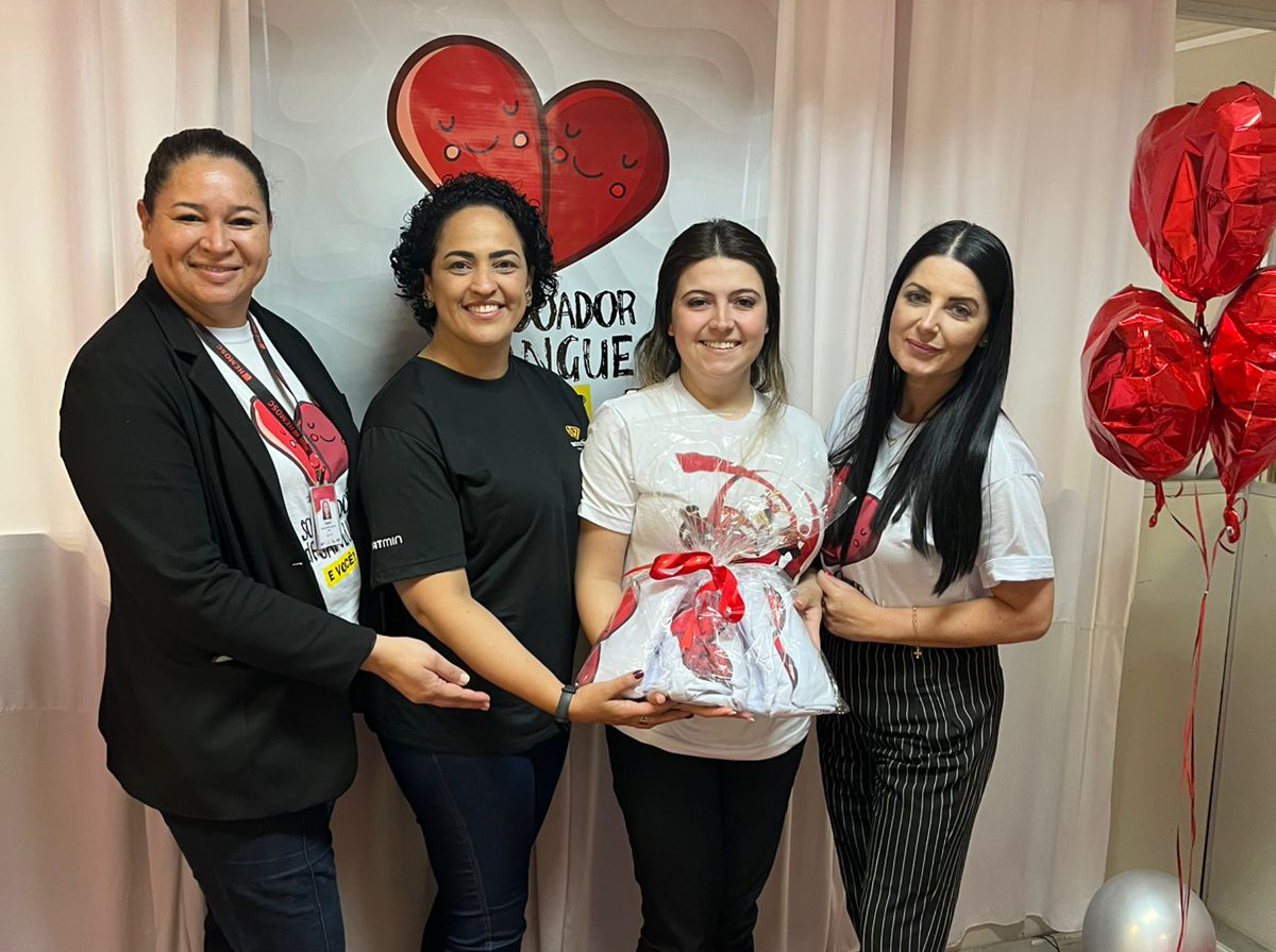 Dia Nacional do Doador de Sangue: Rio Deserto recebe camisetas do Hemosc