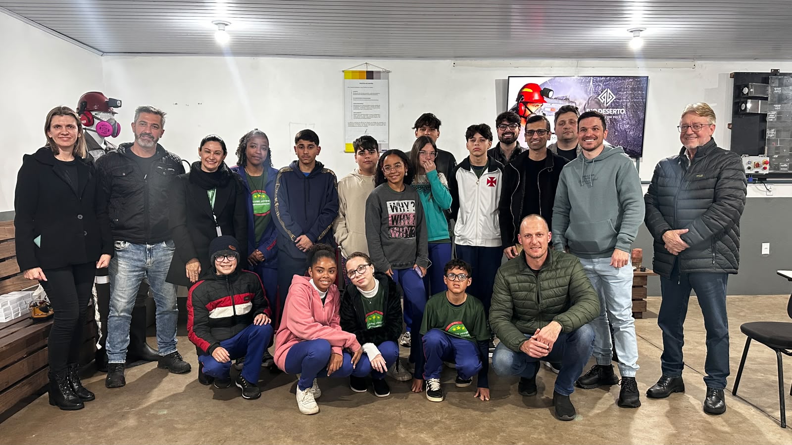 Clube Jovem Empreendedor visita Mina 101, da Rio Deserto